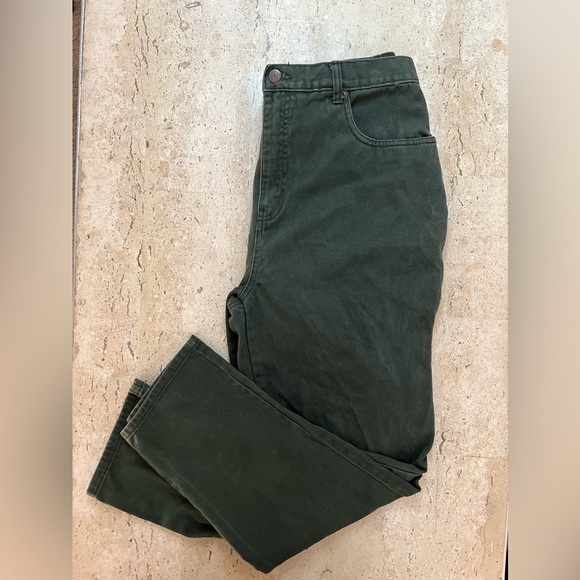 Vintage 1990’s BillBlass Mom Jeans Dark Green Size 16 - Picture 3 of 5